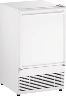 U-Line - 15”W. Freestanding/Built-In 25lb. Daily Production Crescent Ice Maker - White