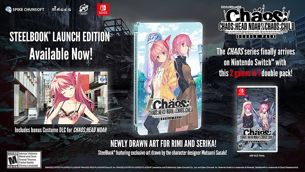 Left. Spike Chunsoft - Chaos;Head Noah / Chaos;Child Double Pack.