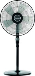 Holmes - 16 in. Oscillating Stand Fan - Black - Front_Zoom
