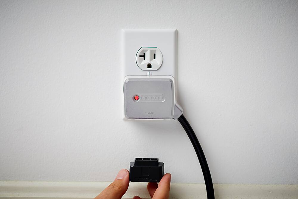 Alt View 11. charg - 3in1  7 Outlet/2 USB 1000 Joules Surge Protector - Black.