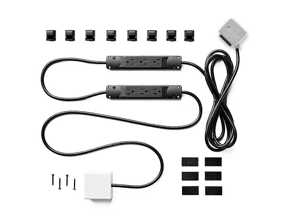 charg - 3in1 7 Outlet 2 USB 1000 Joules Surge Protector - White