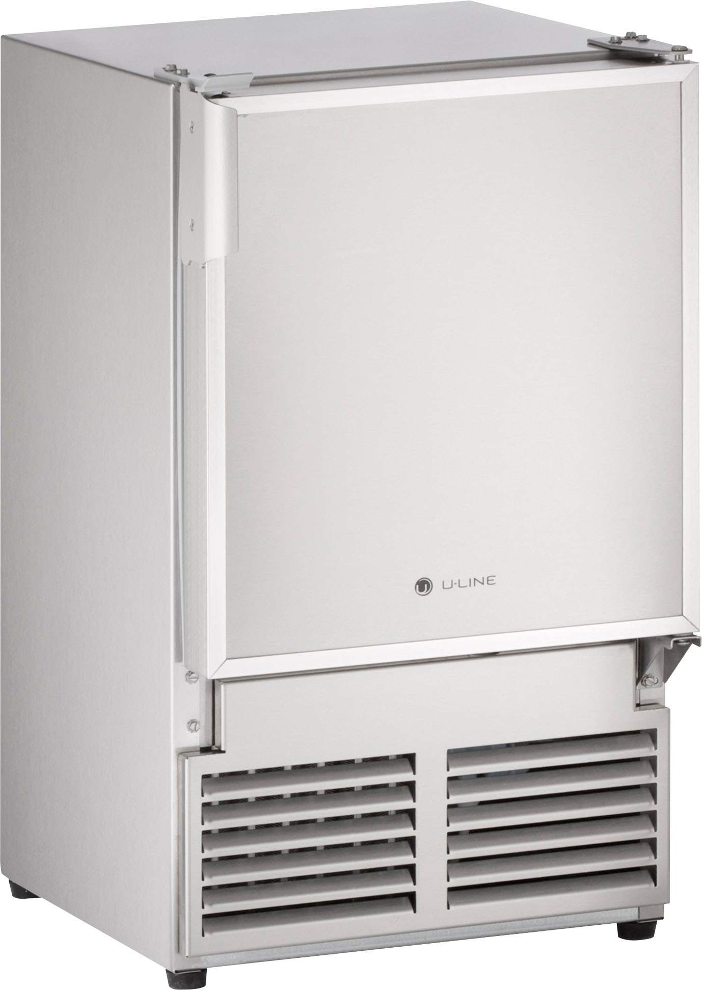 Angle View: U-Line - 14" 23-Lb. Freestanding Ice Maker - Stainless steel