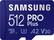 Front. Samsung - PRO Plus 512GB microSDXC UHS-I Memory Card with Reader - Blue.