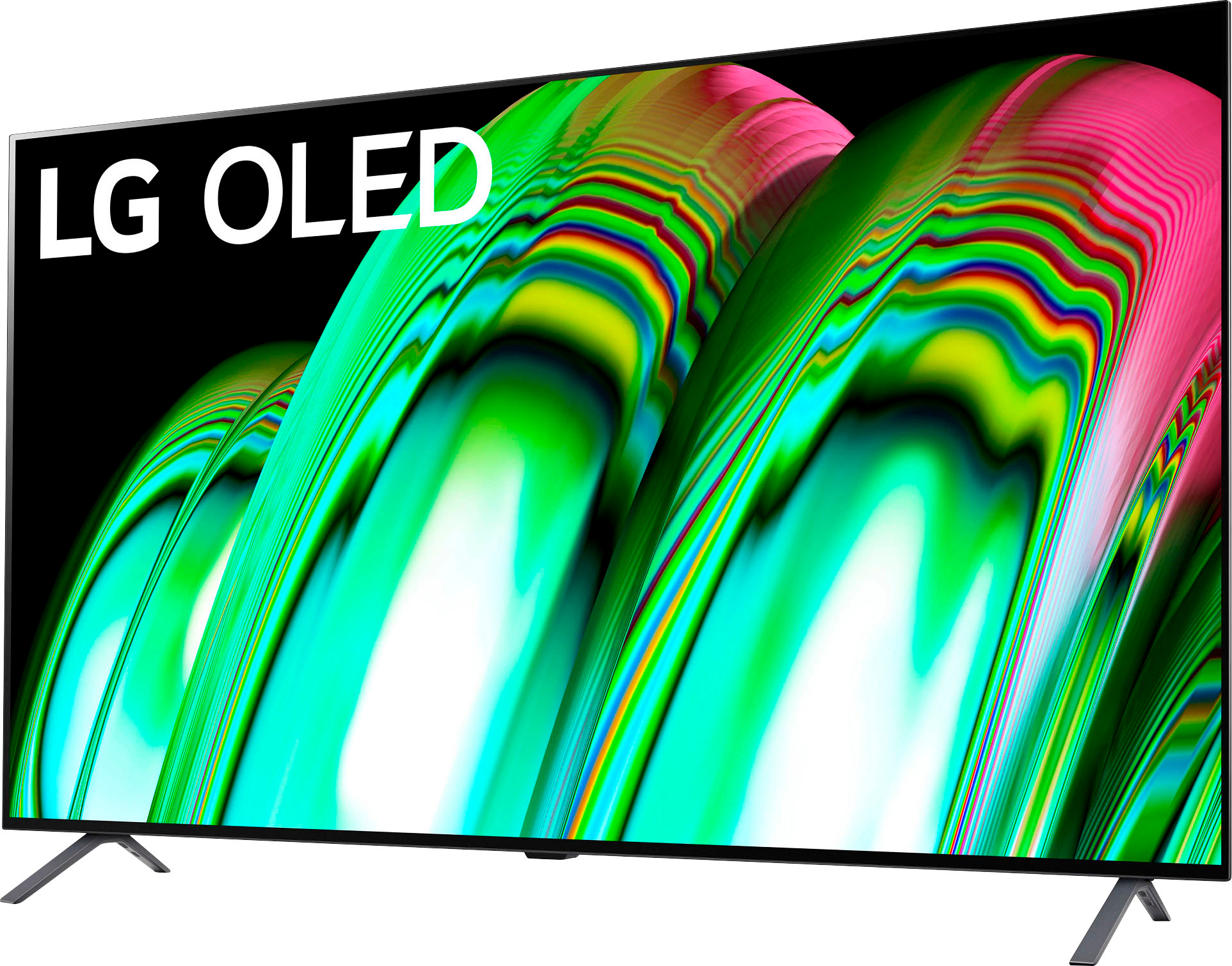 Back View: LG - 77" Class A2 Series OLED 4K UHD Smart webOS TV