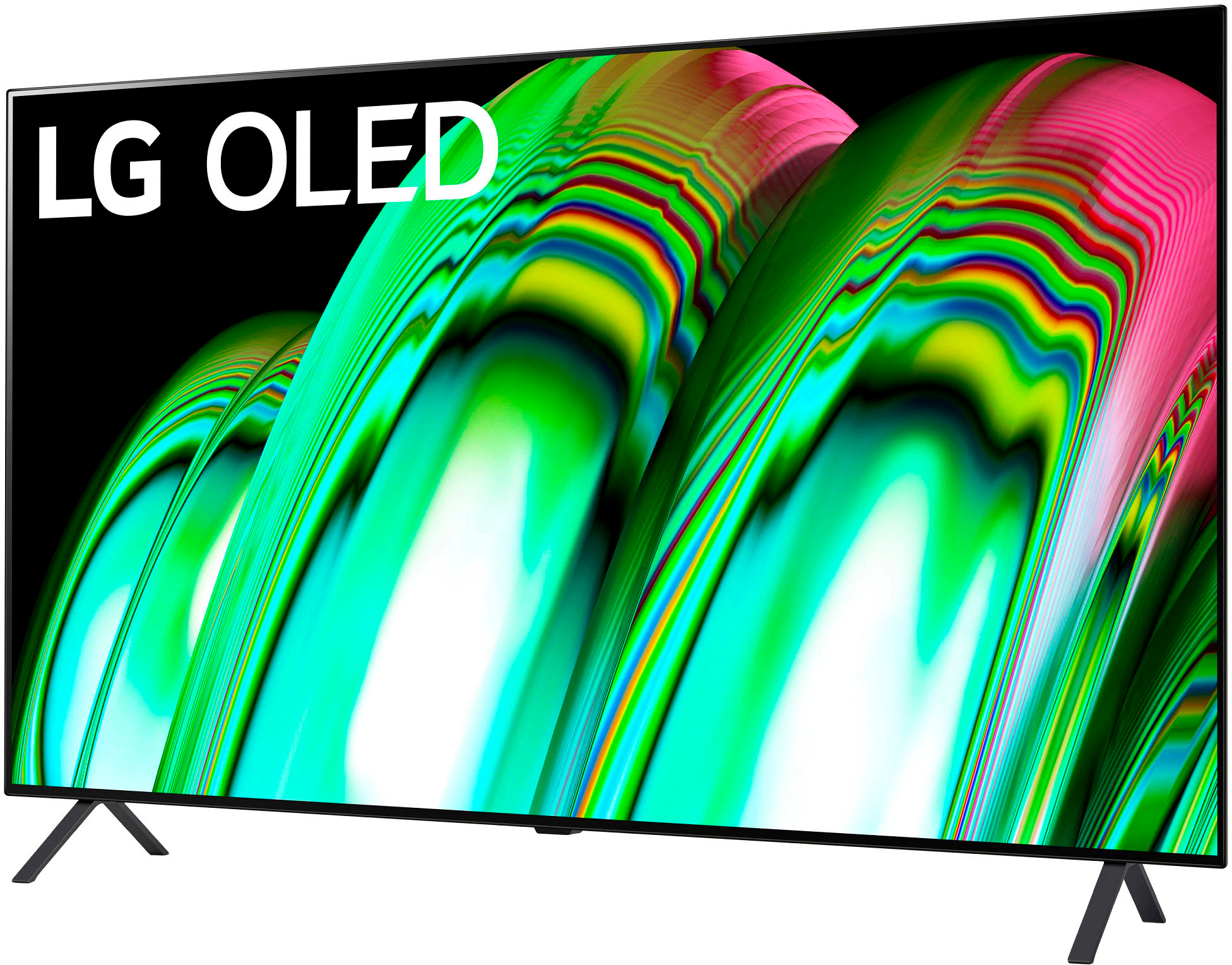 Back View: LG - 55" Class A2 Series OLED 4K UHD Smart webOS TV