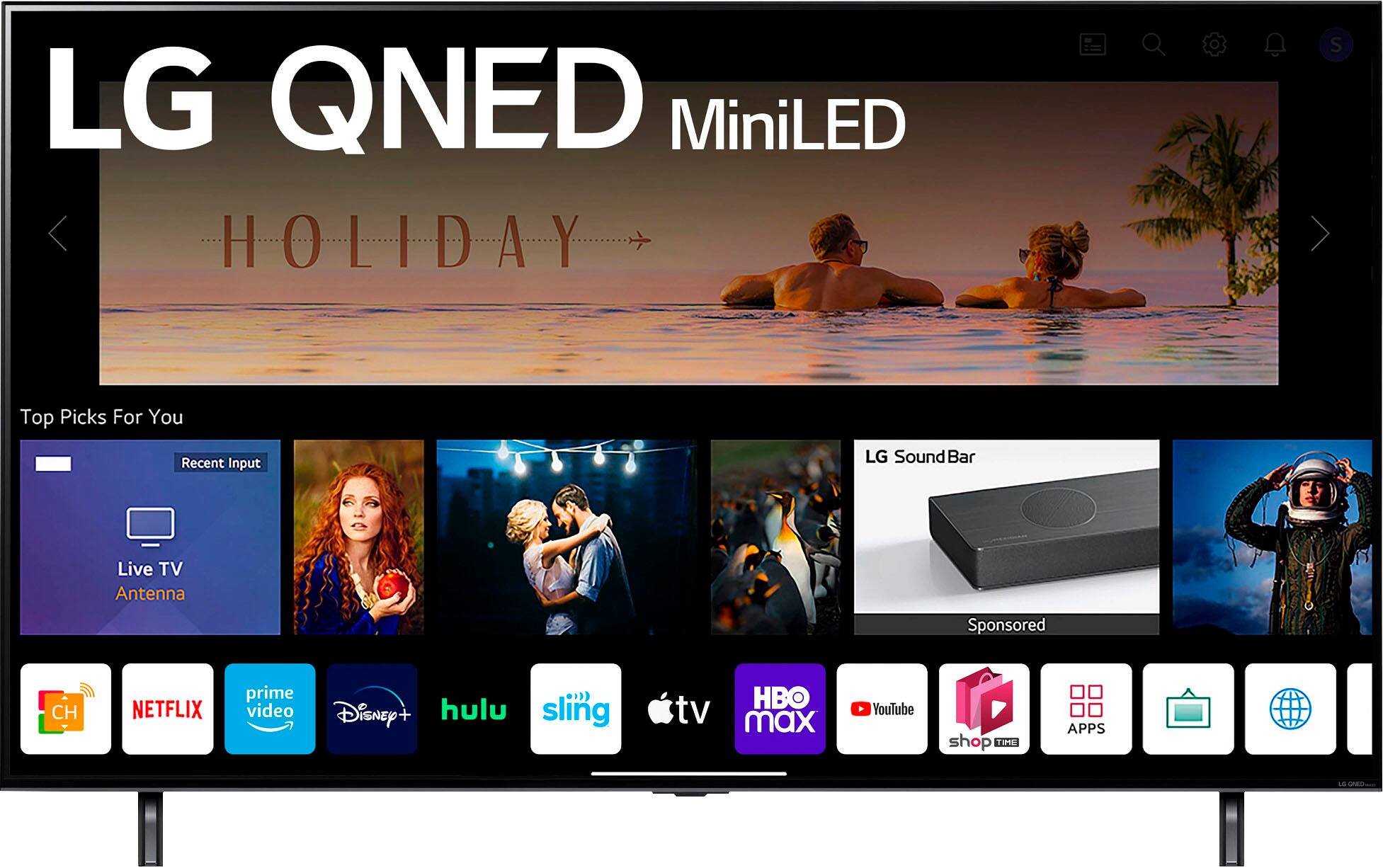 Angle. LG - 65" Class 85 Series QNED Mini-LED 4K UHD Smart webOS TV - Dark Grey.