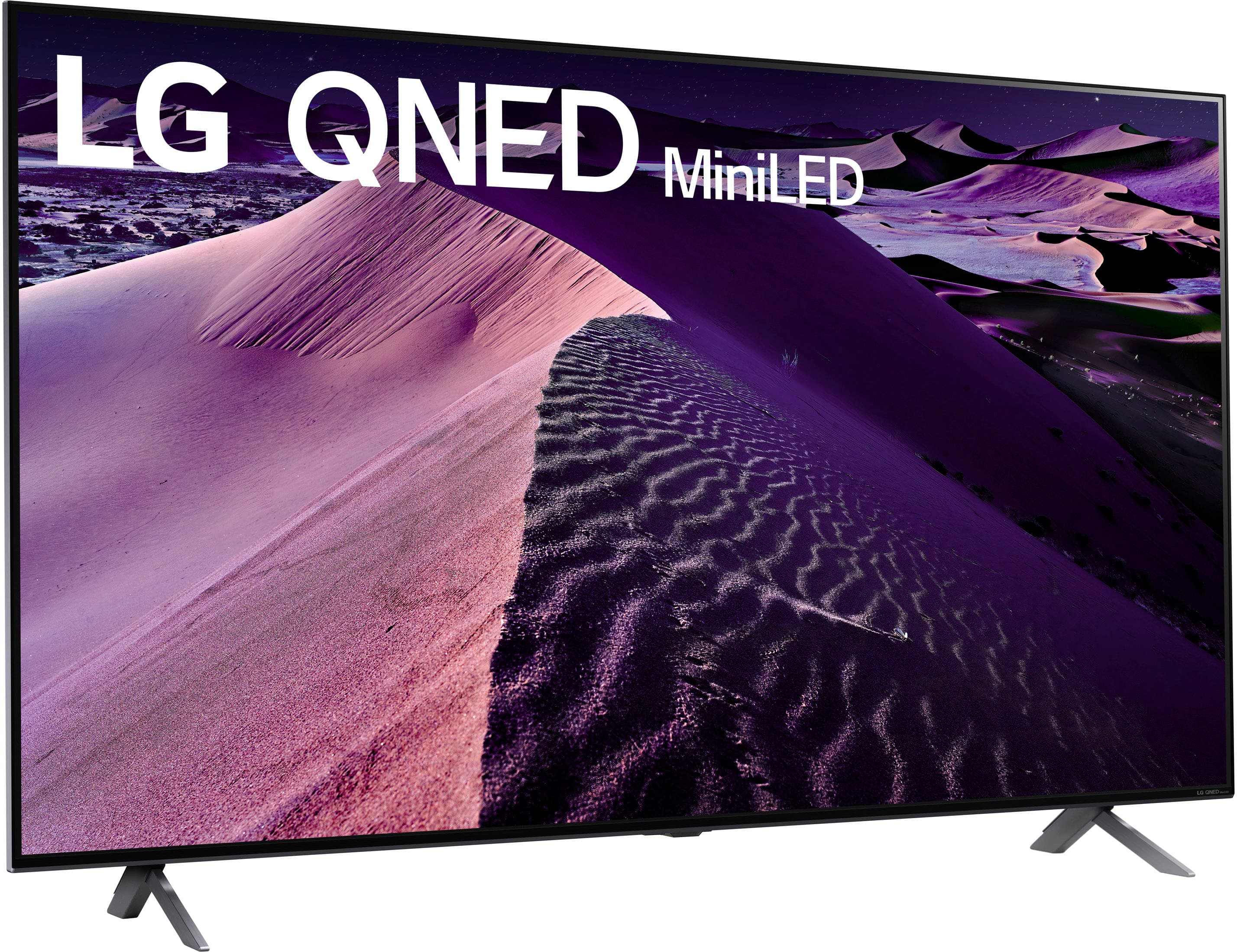 Left. LG - 55" Class 85 Series QNED Mini-LED 4K UHD Smart webOS TV - Grey.