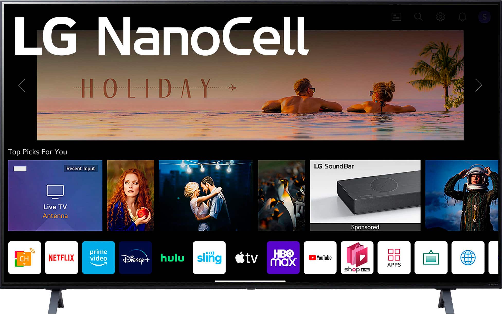 Angle. LG - 55" Class NanoCell 75UQA Series LED 4K UHD Smart webOS TV - Black.