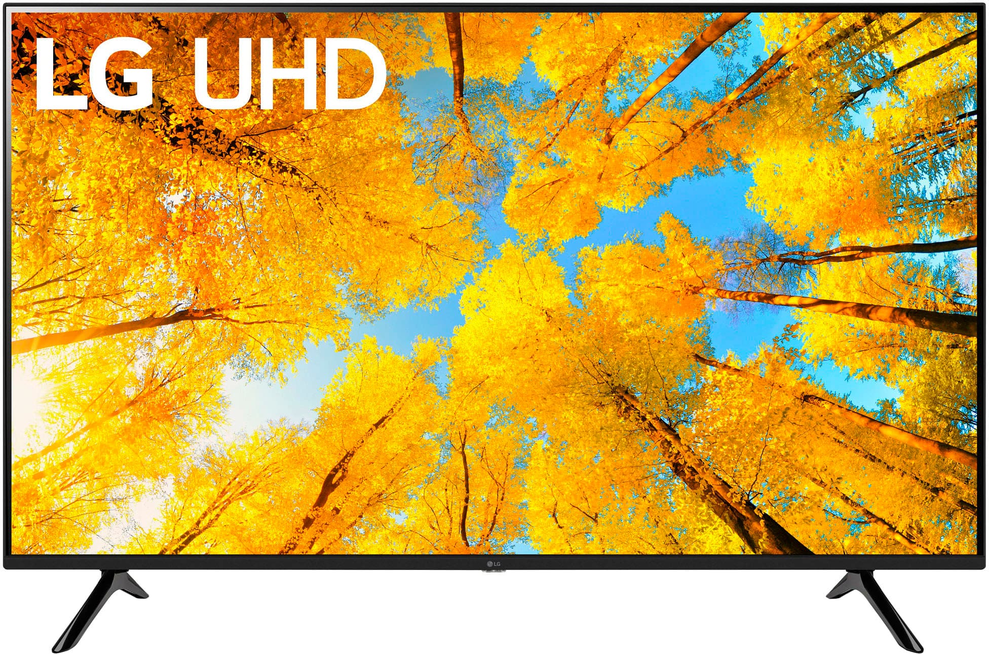 Front. LG - 55” Class UQ75 Series LED 4K UHD Smart webOS TV - Black.