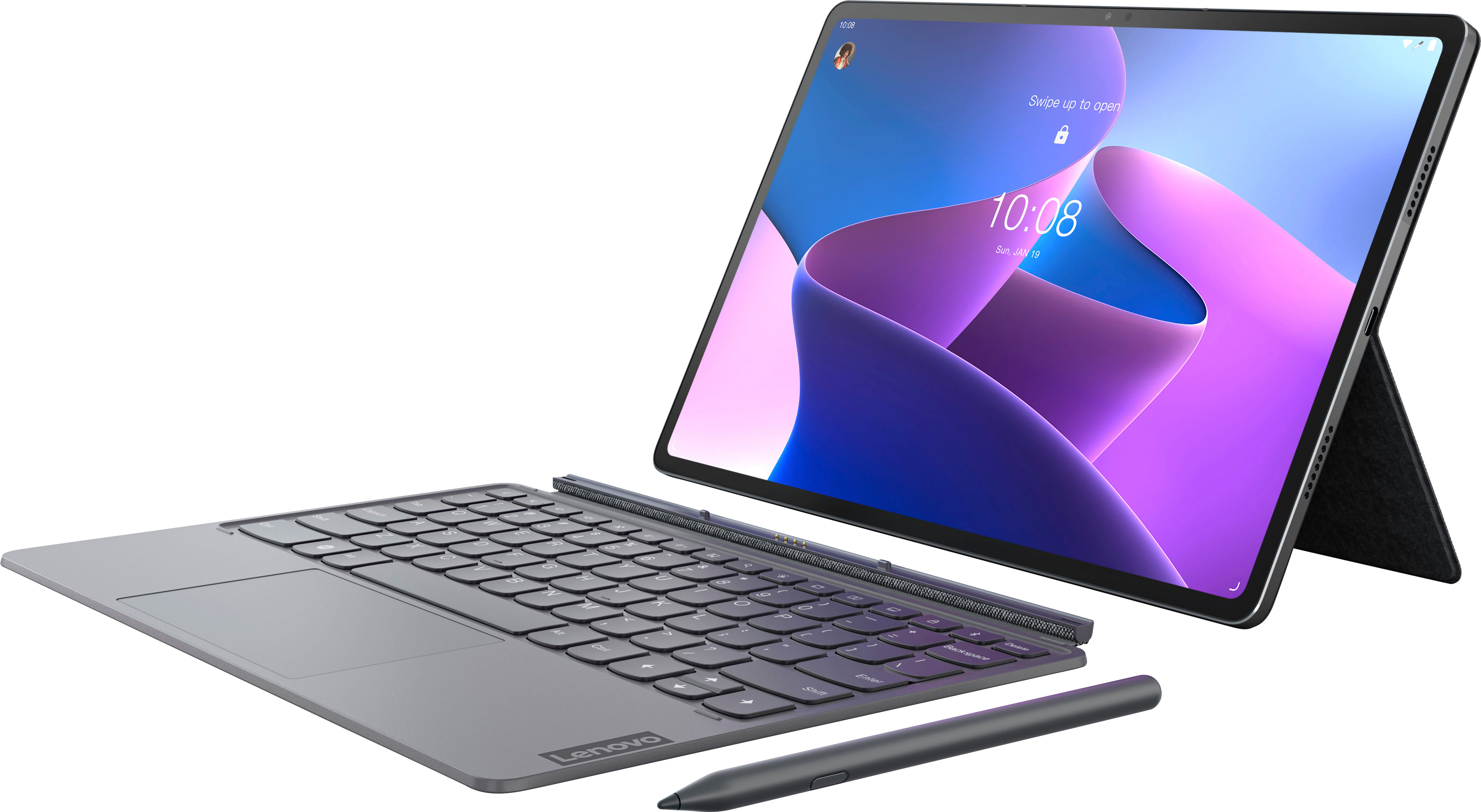 Persoonlijk bed Specialiteit Lenovo Tab P12 Pro 12.6" Tablet 8GB 256GB with Keyboard Storm Grey  ZA9D0000US - Best Buy