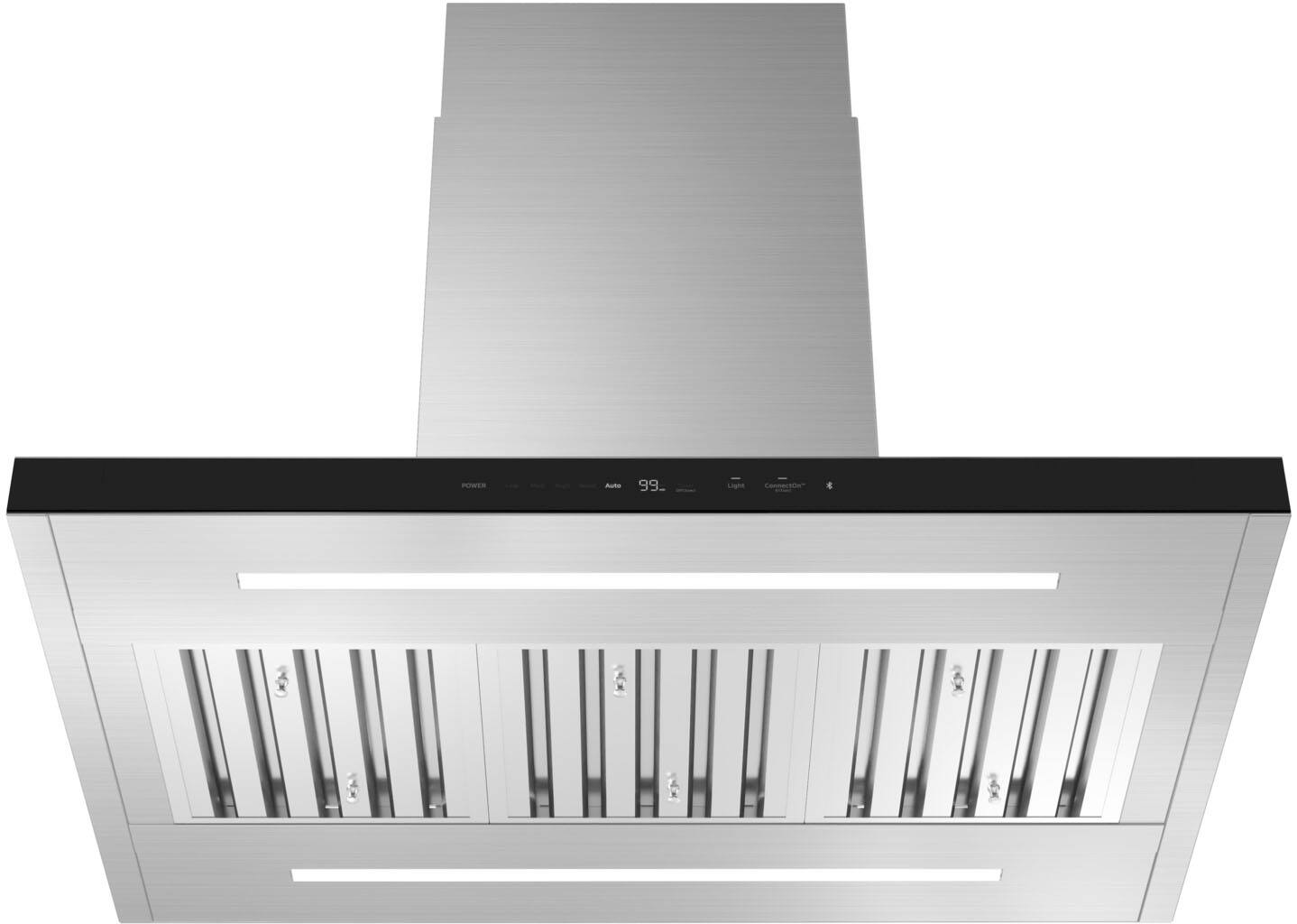 Alt View 11. Dacor - 42" Externally Vented Island Range Hood with AutoConnect™ - Silver Stainless Steel.