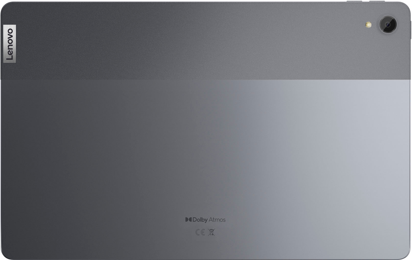 Back View: TUCANO - Gala Eco Recycled case for Samsung Tab S8+ / S7+ / S7 FE 12.4 2022 GREY - Dark Gray