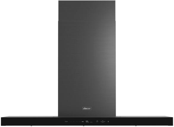 Front. Dacor - 48" Externally Vented Chimney Range Hood with AutoConnect™ - Graphite Steel.