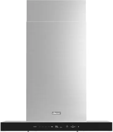 Front. Dacor - 30" Externally Vented Chimney Range Hood with AutoConnect™ - Silver Stainless Steel.