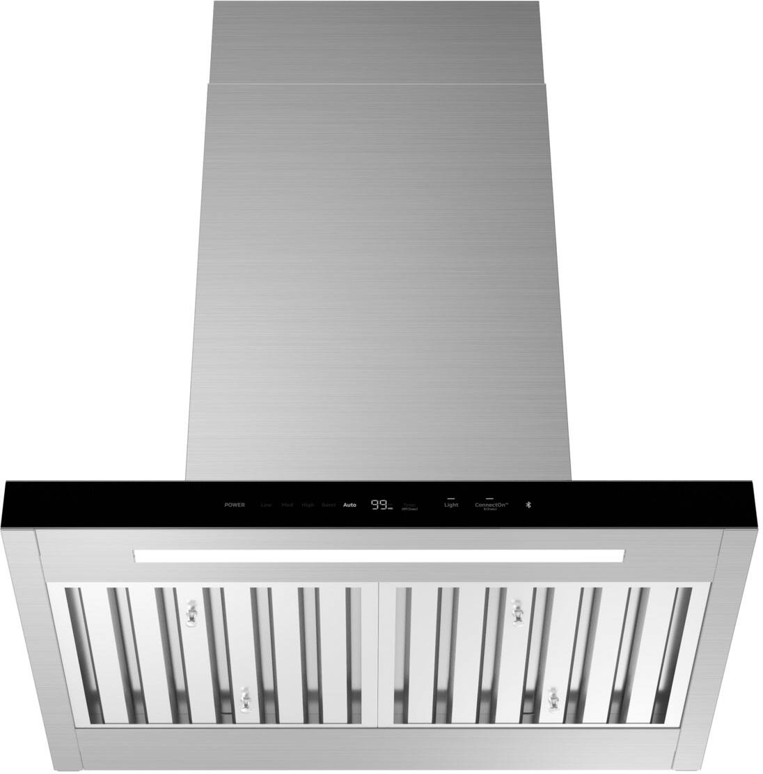 Alt View 11. Dacor - 30" Externally Vented Chimney Range Hood with AutoConnect™ - Silver Stainless Steel.