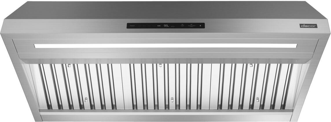 Alt View 11. Dacor - 48" Externally Vented Canopy Range Hood with AutoConnect™ - Silver Stainless Steel.
