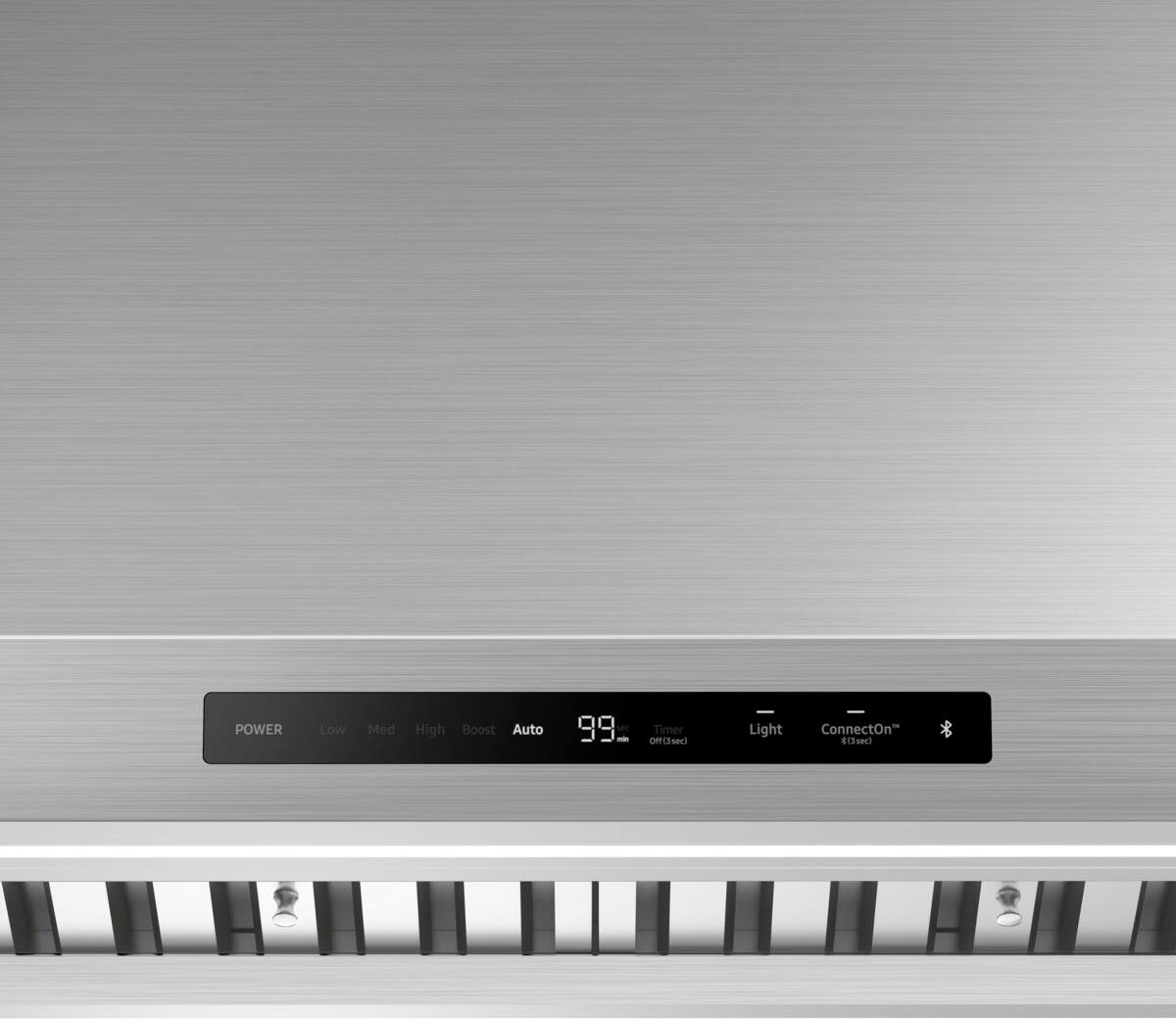 Alt View 12. Dacor - 48" Externally Vented Canopy Range Hood with AutoConnect™ - Silver Stainless Steel.