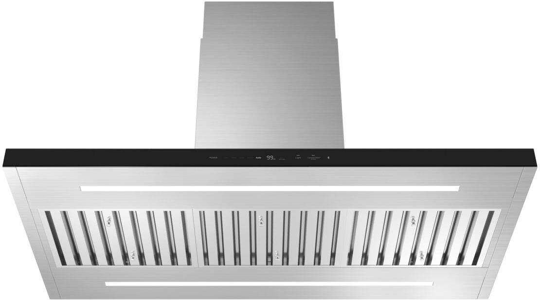 Alt View 11. Dacor - 54" Externally Vented Island Range Hood with AutoConnect™ - Silver Stainless Steel.