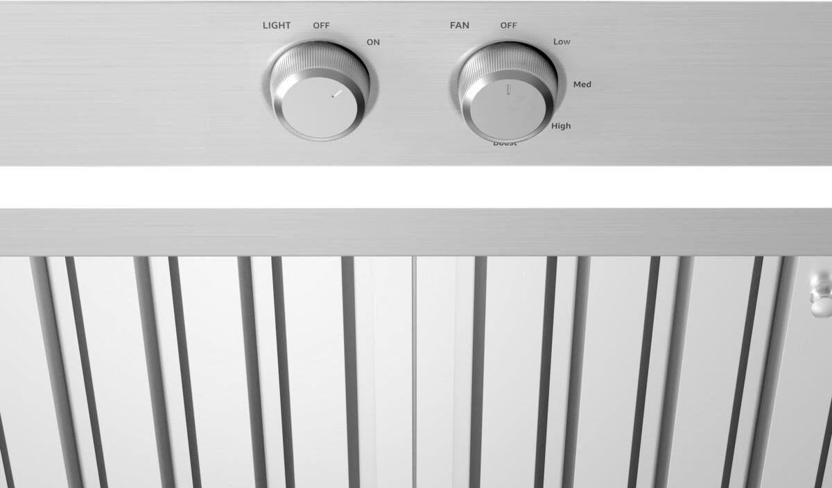 Alt View 13. Dacor - 36" Externally Vented Range Hood Liner with Auto-On Heat Sensors - Silver Stainless.