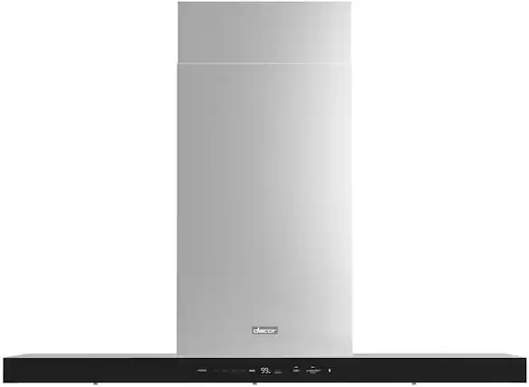 Front. Dacor - 48" Externally Vented Chimney Range Hood with AutoConnect™ - Silver Stainless Steel.