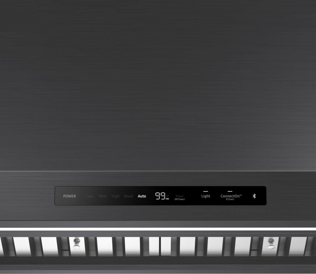 Alt View 12. Dacor - 48" Externally Vented Canopy Range Hood with AutoConnect™ - Graphite Steel.