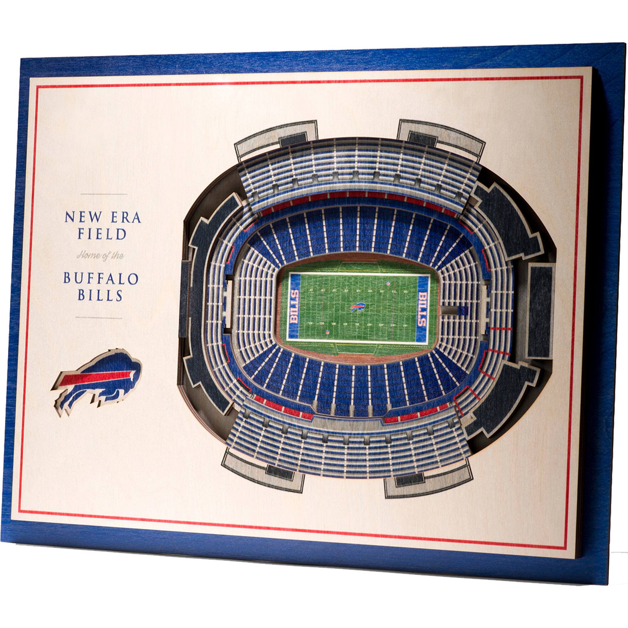 YouTheFan - Buffalo Bills 17'' x 13'' 5-Layer StadiumViews 3D Wall Art - Brown