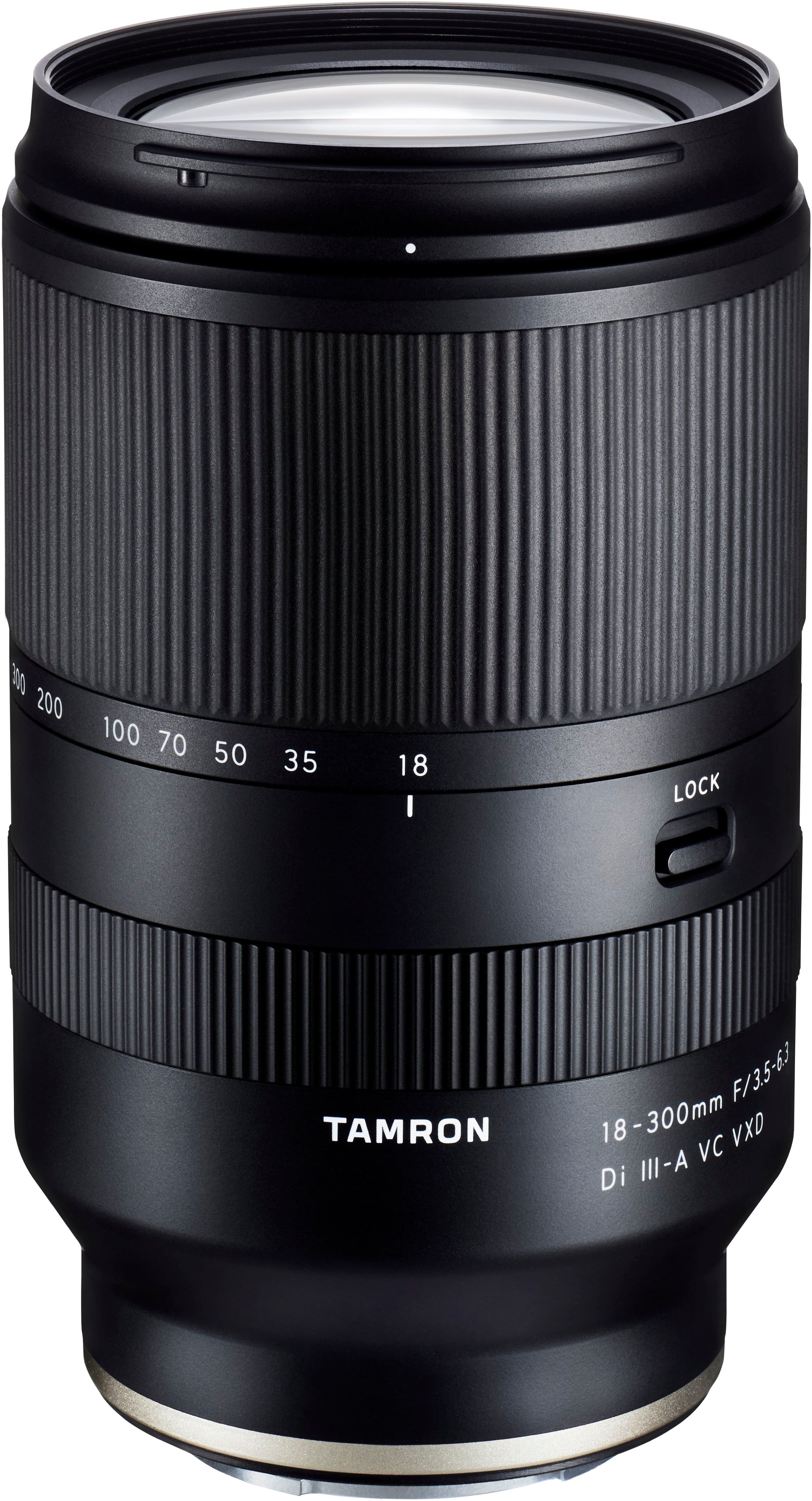 Tamron - 18-300mm f/3.5-6.3 Di III-A VC VXD All-In-One Zoom Lens for Sony E-Mount Cameras - Black - Front_Zoom