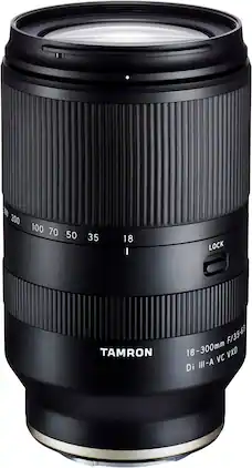 Tamron - 18-300mm f/3.5-6.3 Di III-A VC VXD All-In-One Zoom Lens for Sony E-Mount Cameras - Black