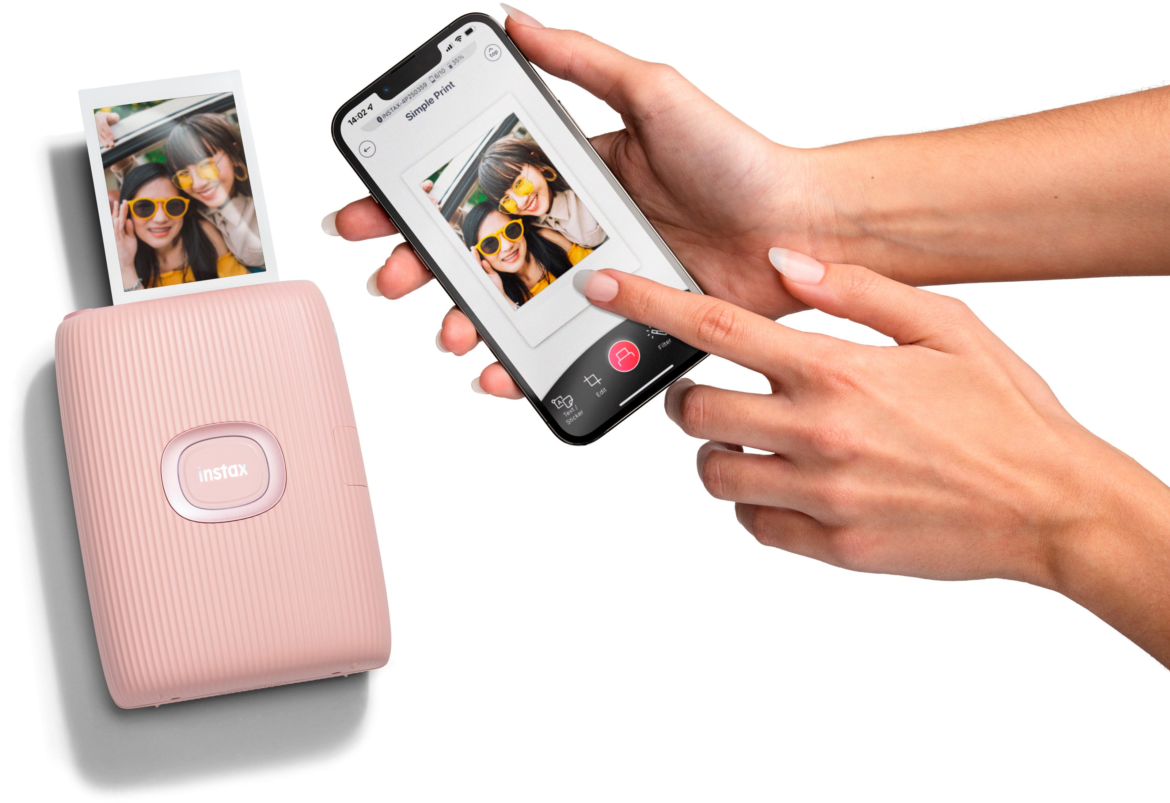 Fujifilm Instax Mini Link 2 Smartphone Printer Kit (Soft Pink