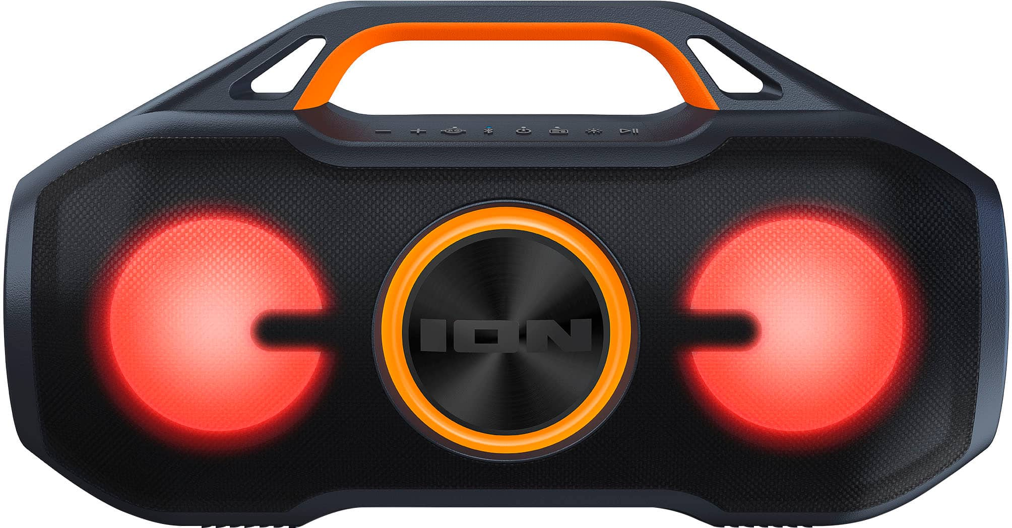 Ion Audio - Aquasport Max Waterproof 60-Watt Bluetooth Stereo Speaker with Lights - Black