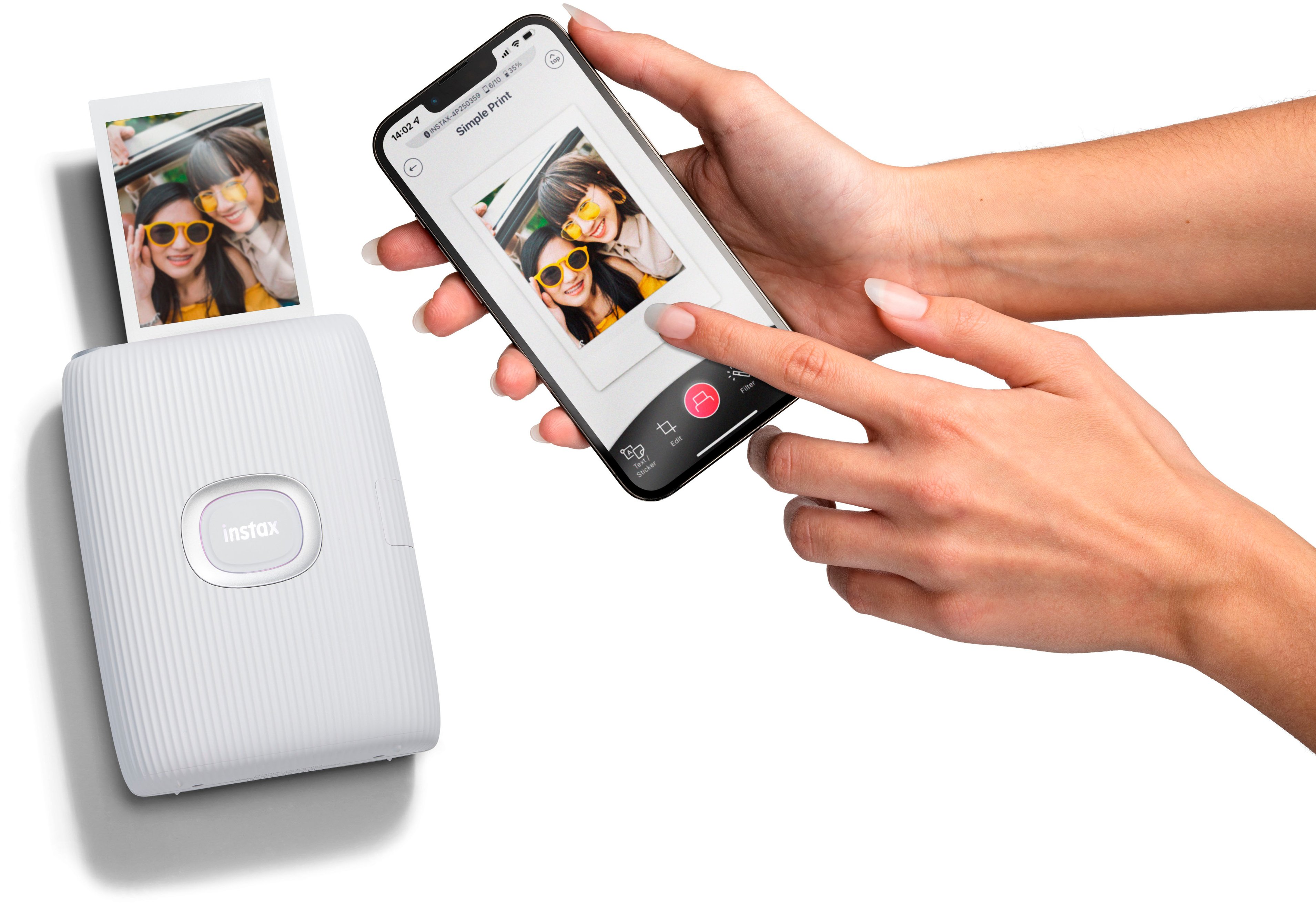 Fujifilm Instax Mini Link 2 Smartphone Printer - Clay White (BRAND NEW)