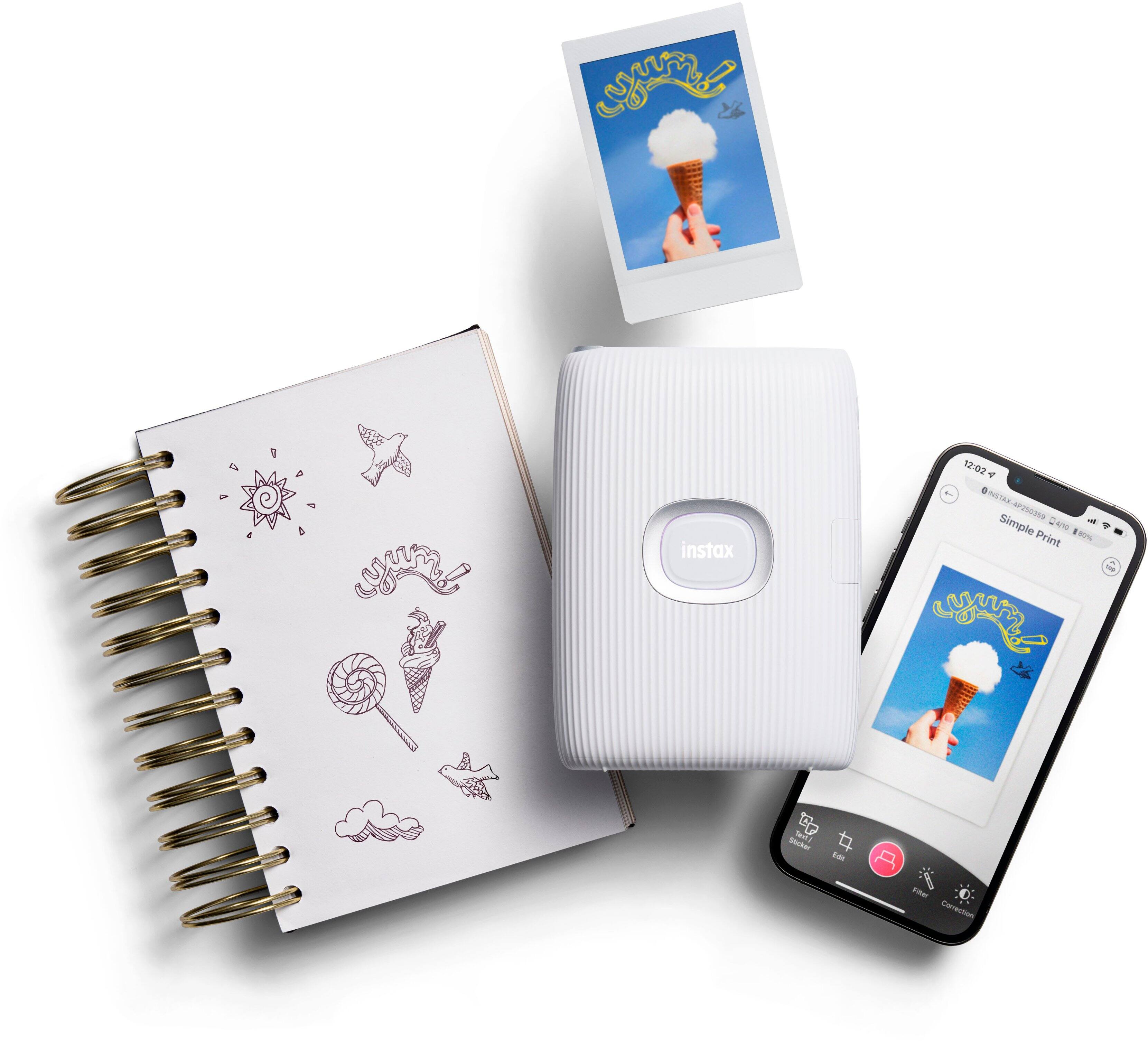 Alt View 13. Fujifilm - Instax Mini Link 2 Wireless Photo Printer - White.