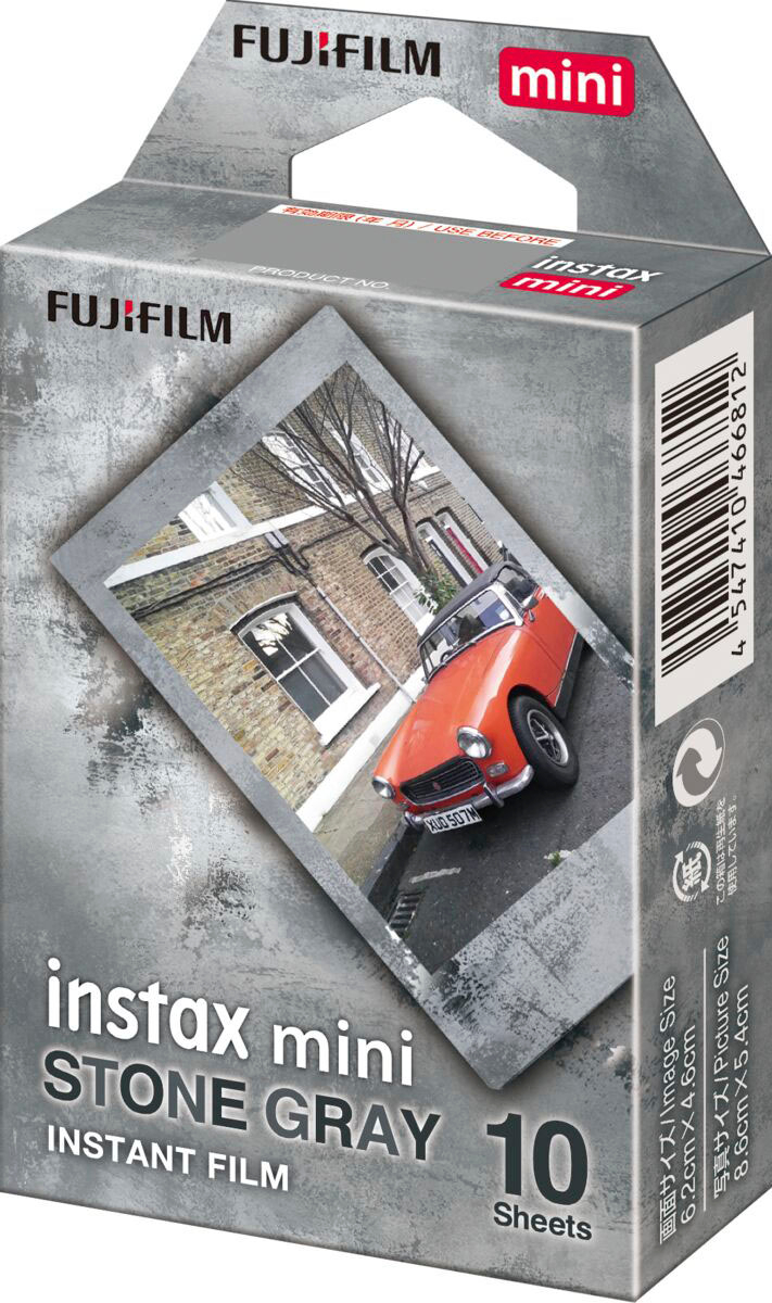 Left View: Fujifilm - Instax Mini Instant Film - Gray