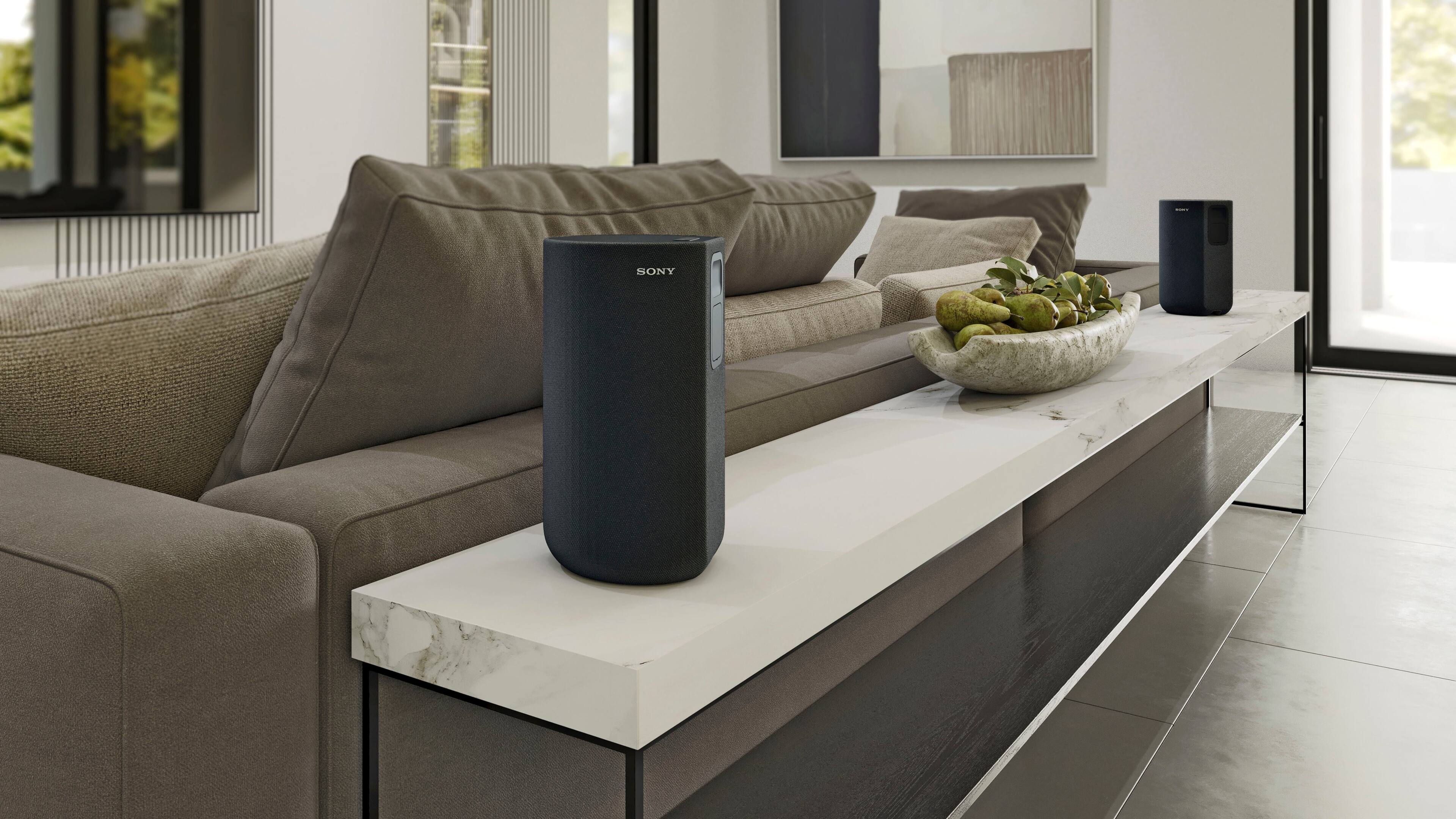 Alt View 17. Sony - SA -RS5 Wireless Rear Speakers with Built-in Battery for HT-A7000/HT-A5000/HTA3000 - Black.