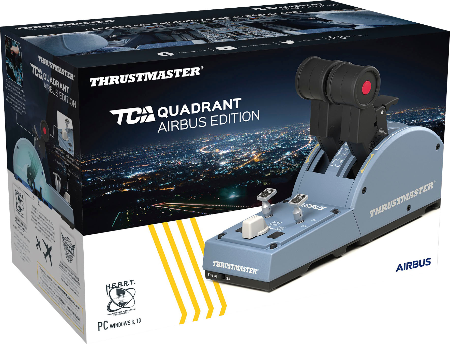 Sotel  Thrustmaster TCA Quadrant Airbus Edition Noir, Bleu