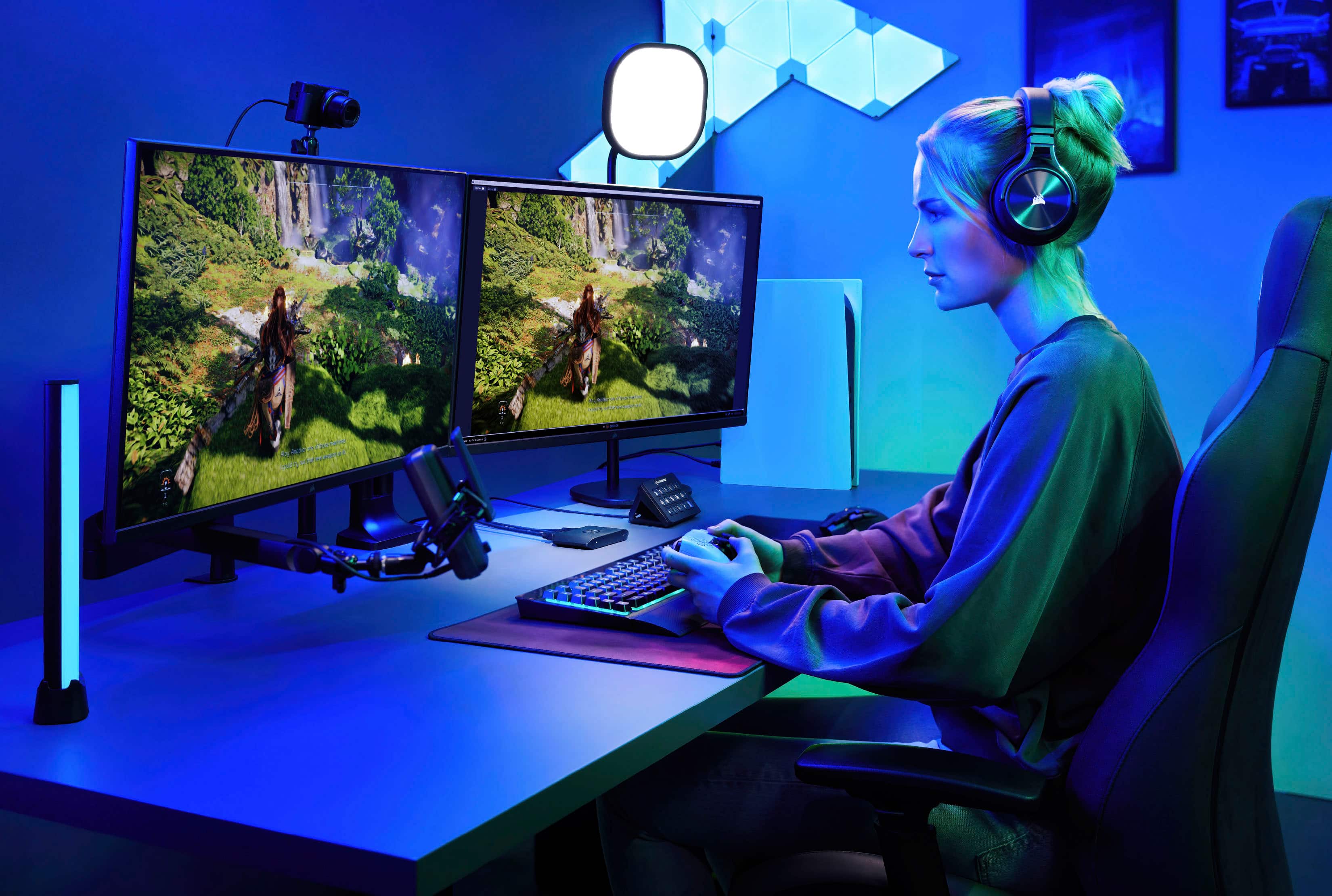 Alt View 12. Elgato - HD60 X 1080p60 HDR10 External Capture Card for PS5, PS4/Pro, Xbox Series X/S, Xbox One X/S, PC, and Mac - Black.