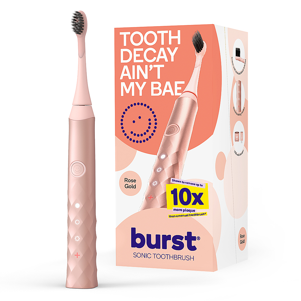 Angle View: BURST - Sonic Toothbrush - Rose Gold