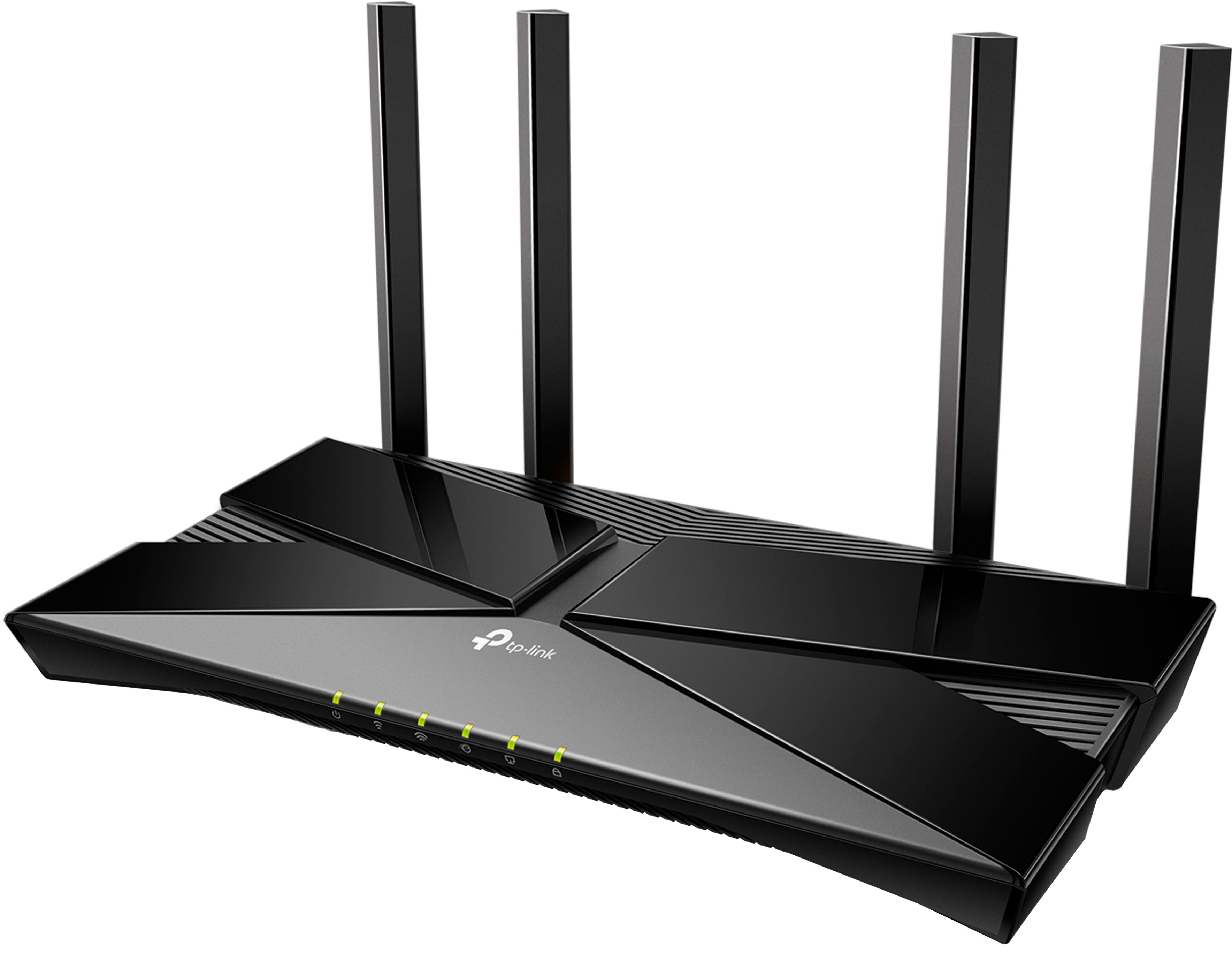 Angle View: TP-Link - Archer AX3000 Pro Dual-Band Wi-Fi 6 Router - Black