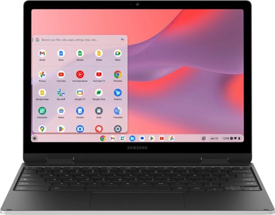 Front Zoom. Samsung - Galaxy Chromebook 2 360 12.4" LED 2-in-1 Touch Screen Laptop - Intel Celeron- 4GB Memory -Intel UHD Graphics- 128GB - Silver.