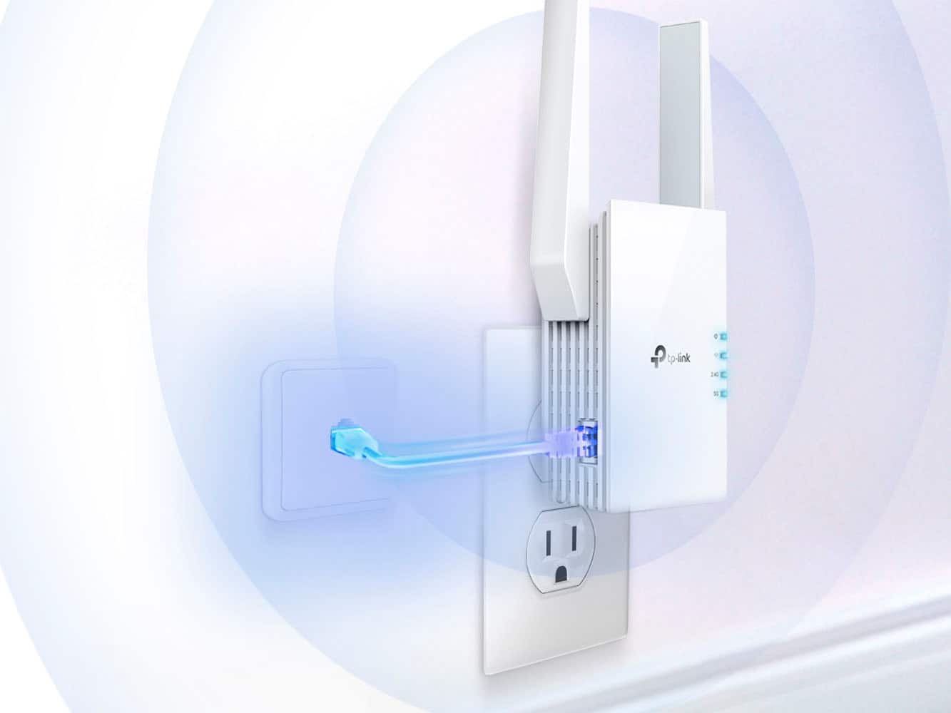 Alt View 13. TP-Link - AX3000 Dual-Band Wi-Fi 6 Range Extender - White.