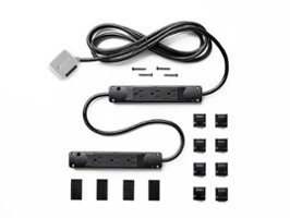 charg - charg™ 2in1 6-outlet Surge Protector Strip Black - Black - Front_Zoom