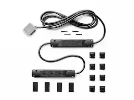charg - 2in1 6 Outlet 1000 Joules Surge Protector Strip - Black