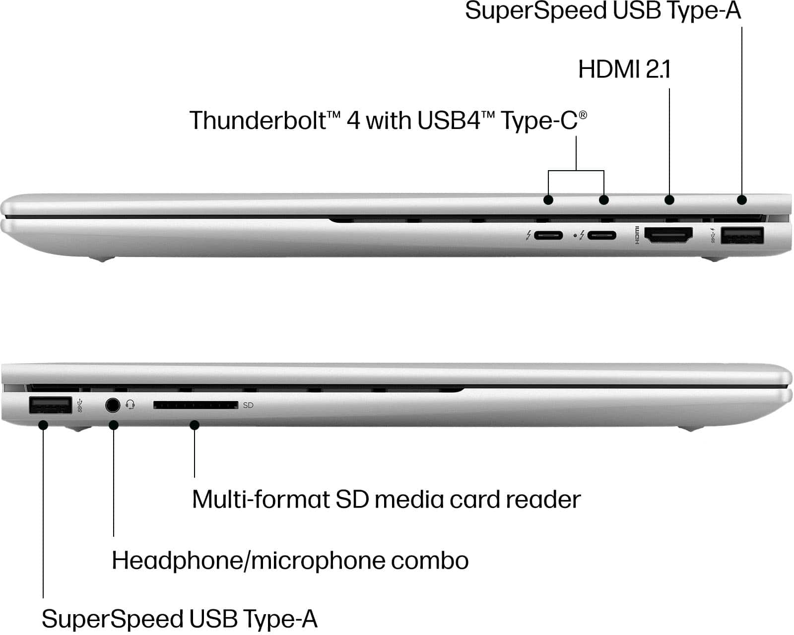 Alt View 11. HP - Envy x360 2-in-1 15.6" Touch-Screen Laptop - Intel Evo Platform - Core i7 - 16GB Memory - 512GB SSD - Natural Silver.