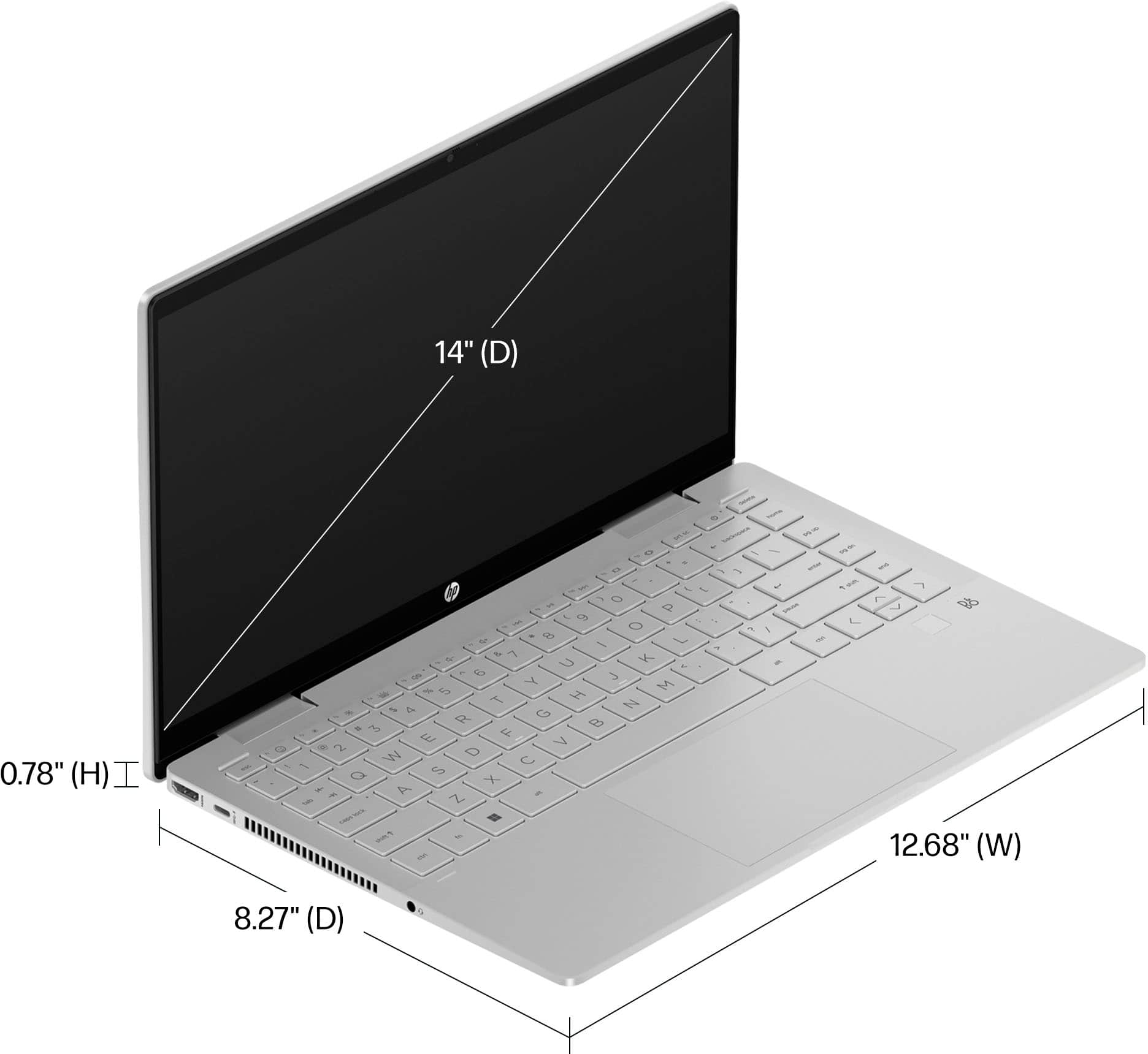 Alt View 7. HP - Pavilion x360 2-in-1 14" Touch-Screen Laptop - Intel Core i5 - 8GB Memory - 512GB SSD - Natural Silver.