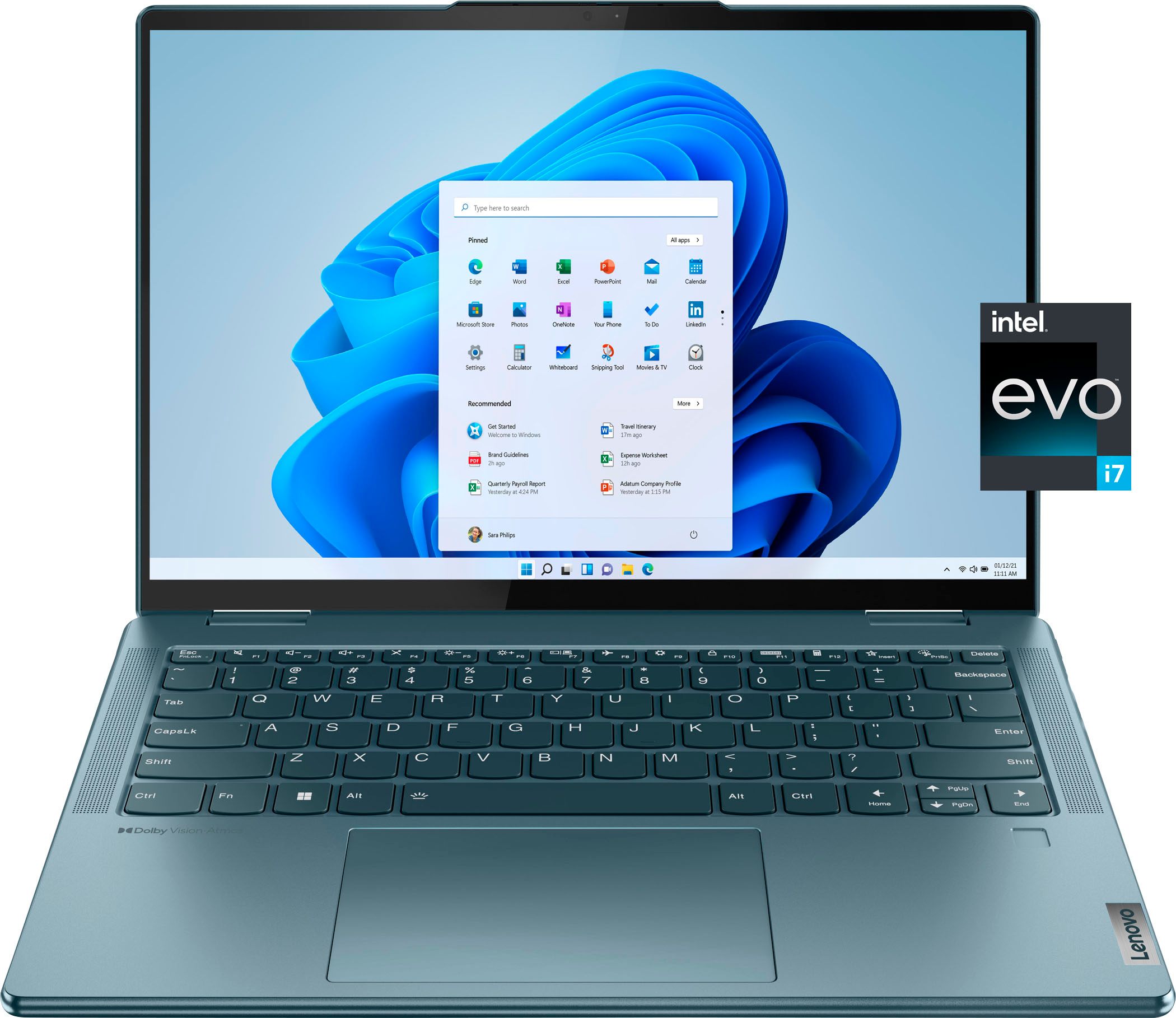 Lenovo – Yoga 7i 14″ 2.2K Touch 2-in-1 Laptop – Intel Evo Platform – Core i7-1255U – 16GB Memory – 512GB SSD – Stone Blue