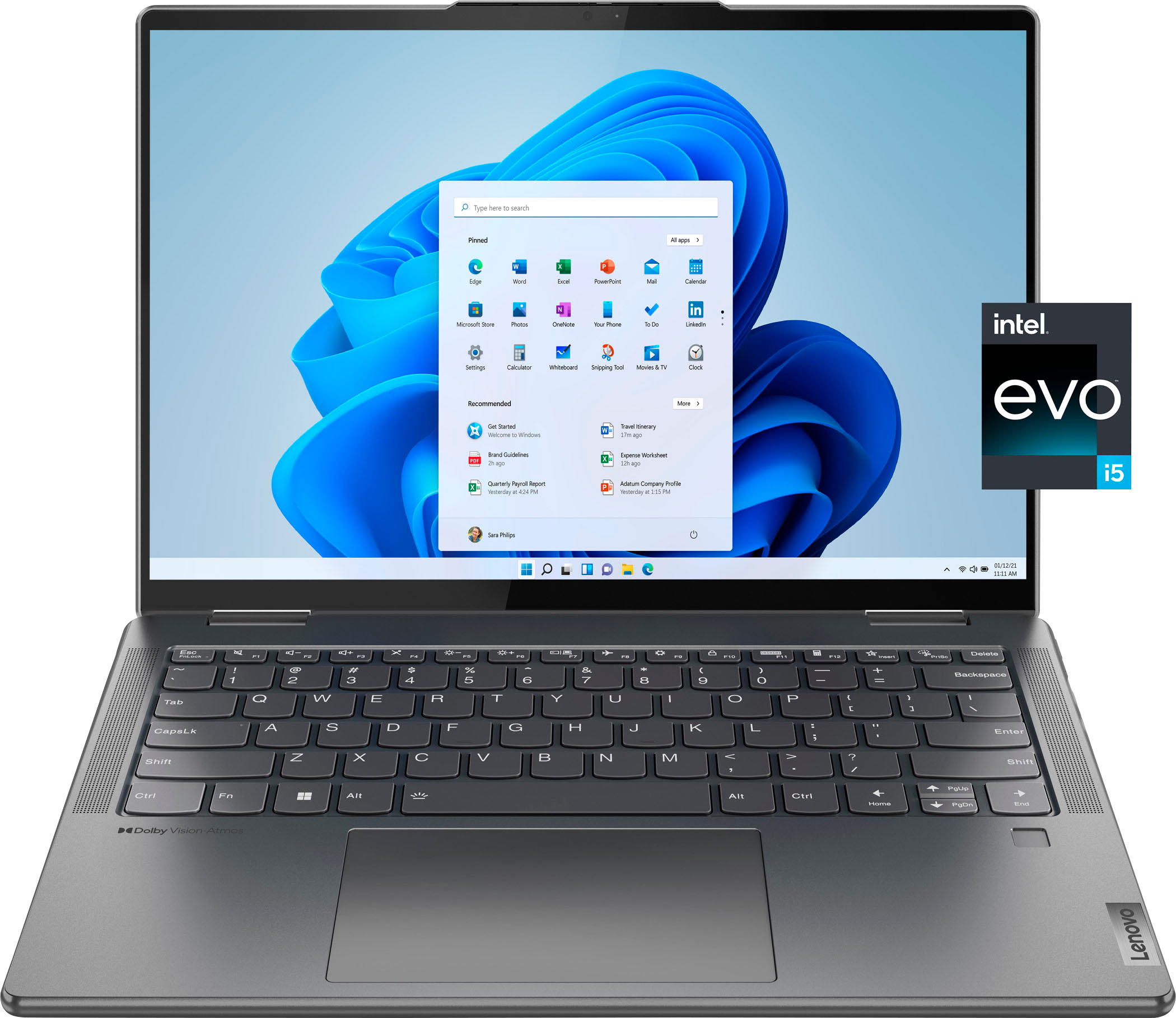 Lenovo – Yoga 7i 14″ 2.2K Touch 2-in-1 Laptop – Intel Evo Platform – Core i5-1235U – 8GB Memory – 512GB SSD – Storm Grey