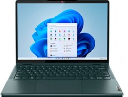 Lenovo - Yoga 6 13.3" WUXGA Touch 2-in-1 Laptop -Ryzen 7 5700U - 16GB Memory - 512GB SSD - Dark Teal - Front_Zoom