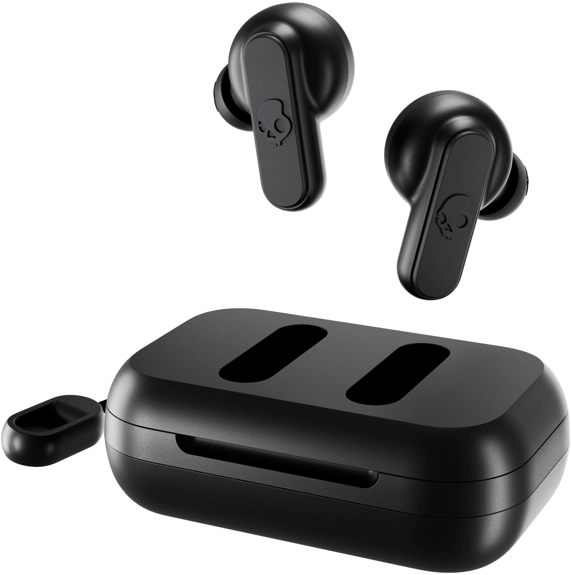 Left View: Skullcandy - Indy Evo True Wireless In-Ear Headphones - True Black