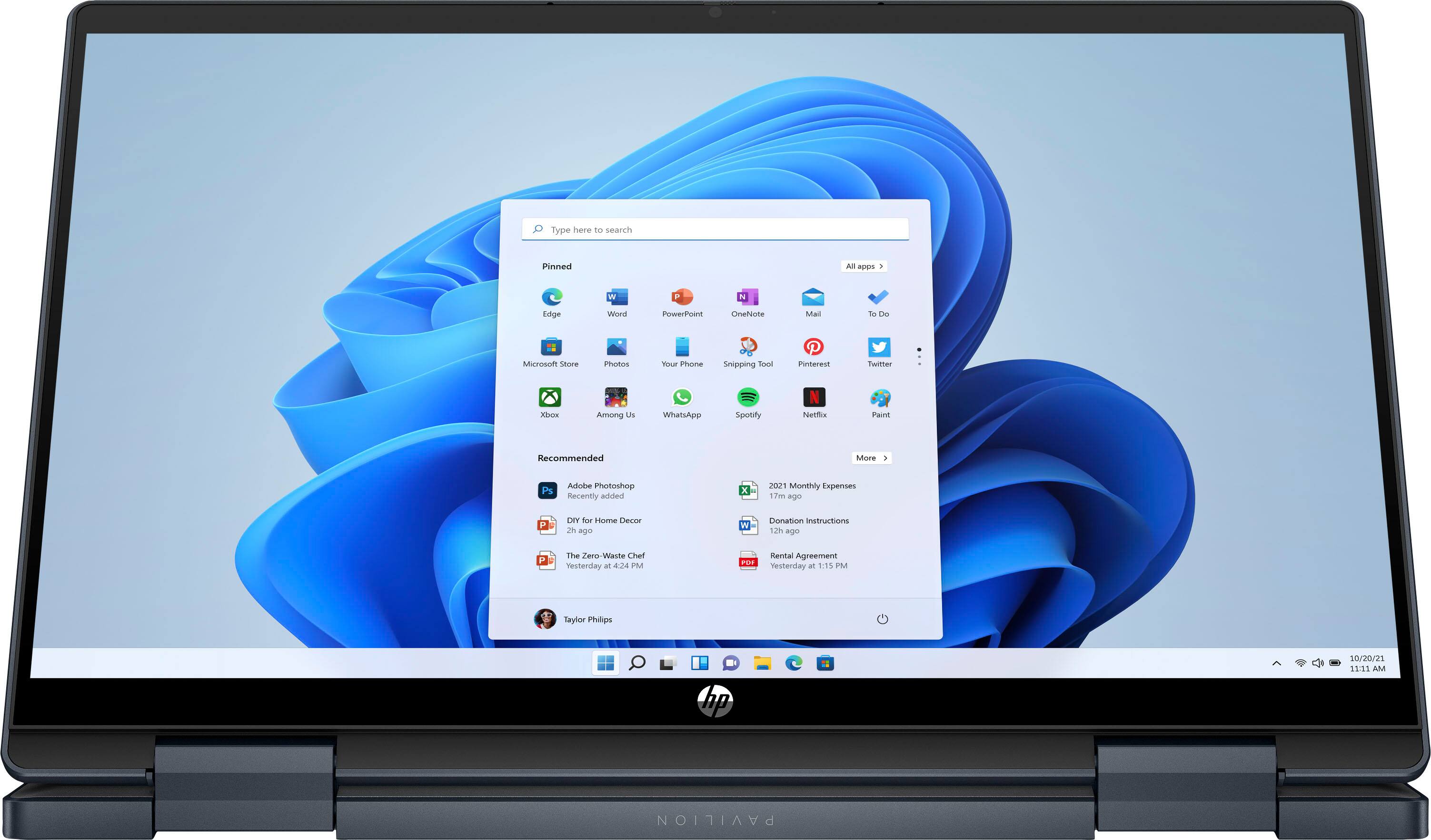 Alt View 3. HP - Pavilion - 2-in-1 14" FHD Laptop - Intel Core i3 - 8GB Memory - 256GB SSD - Space Blue.