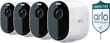 Arlo - Essential Spotlight 4-Camera Indoor/Outdoor Wireless 1080p Surveillance System - White - Front_Zoom